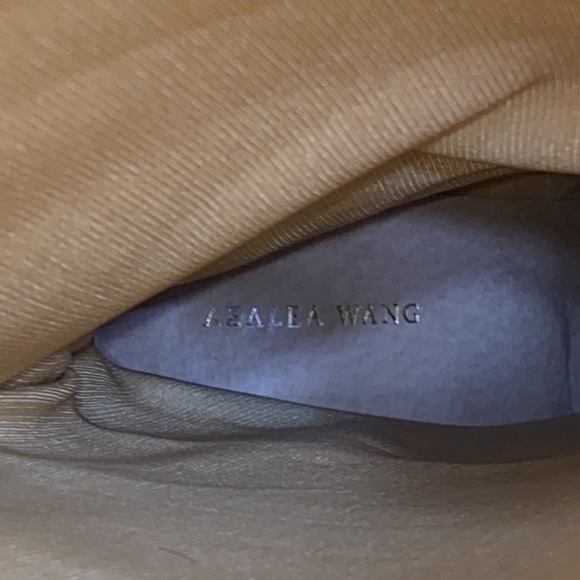 NWOT Azalea Wang “Melina” Stuck on You Pointy Toe Wedge Boot in Orange - Picture 10 of 17